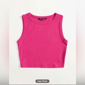 🩷 hot pink women’s SHEIN crop top size M